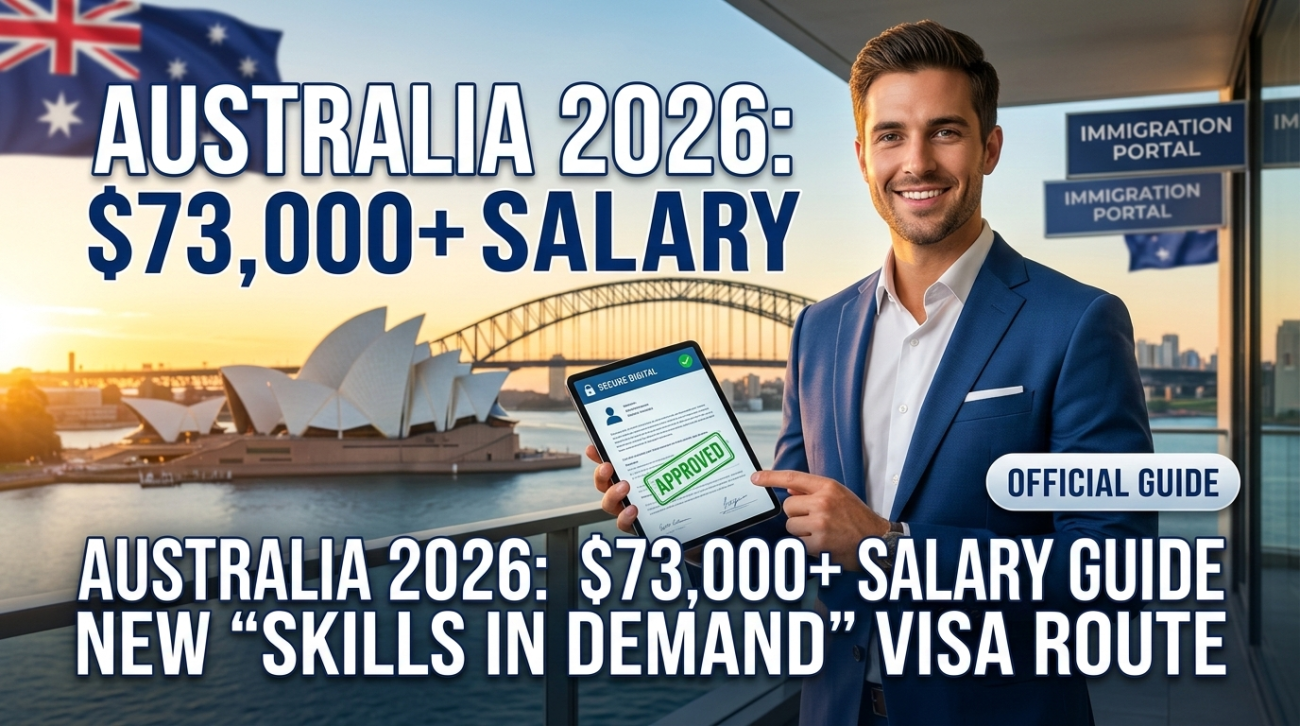 Australia Work Visa 2026 application guide with passport and visa process